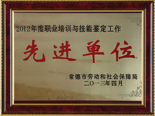 2012年度職業(yè)培訓(xùn)與技能鑒定工作-先進(jìn)對(duì)單位